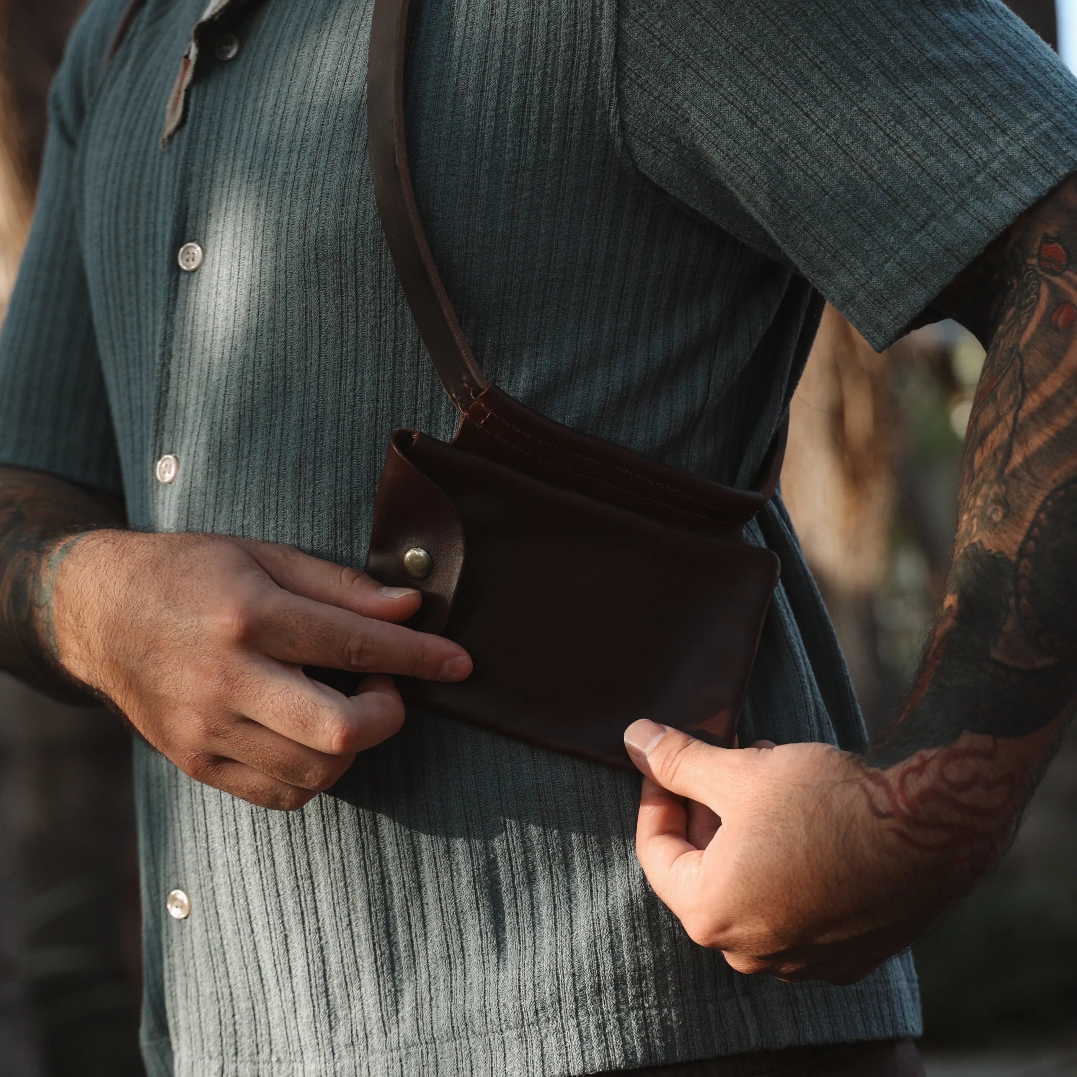Leather Holster Large Pocket The Local Branch