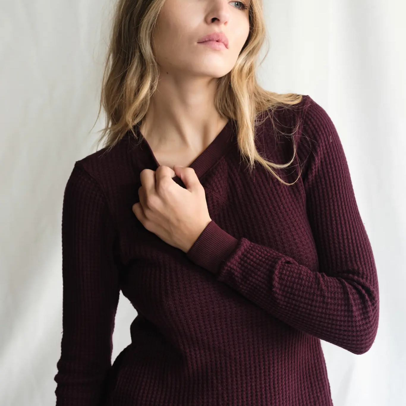 Maine Waffle Long Sleeve Top People of Leisure