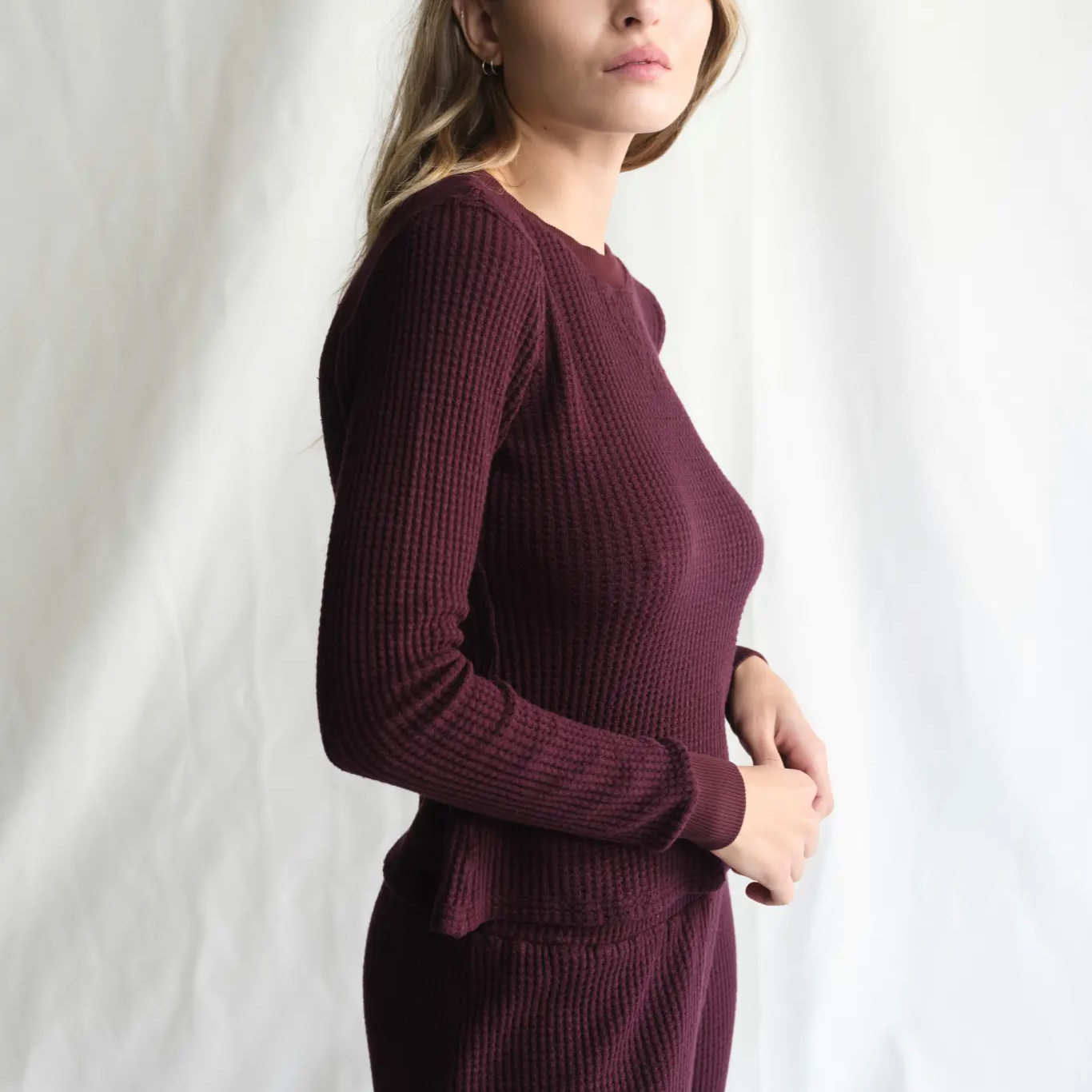 Maine Waffle Long Sleeve Top People of Leisure