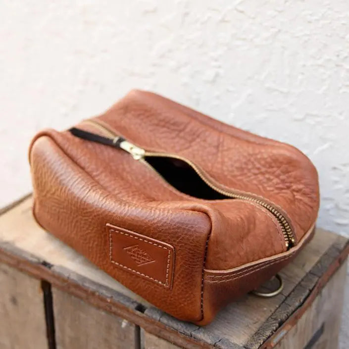 Leather Dopp Kit - USA Made - Late Sunday Afternoon