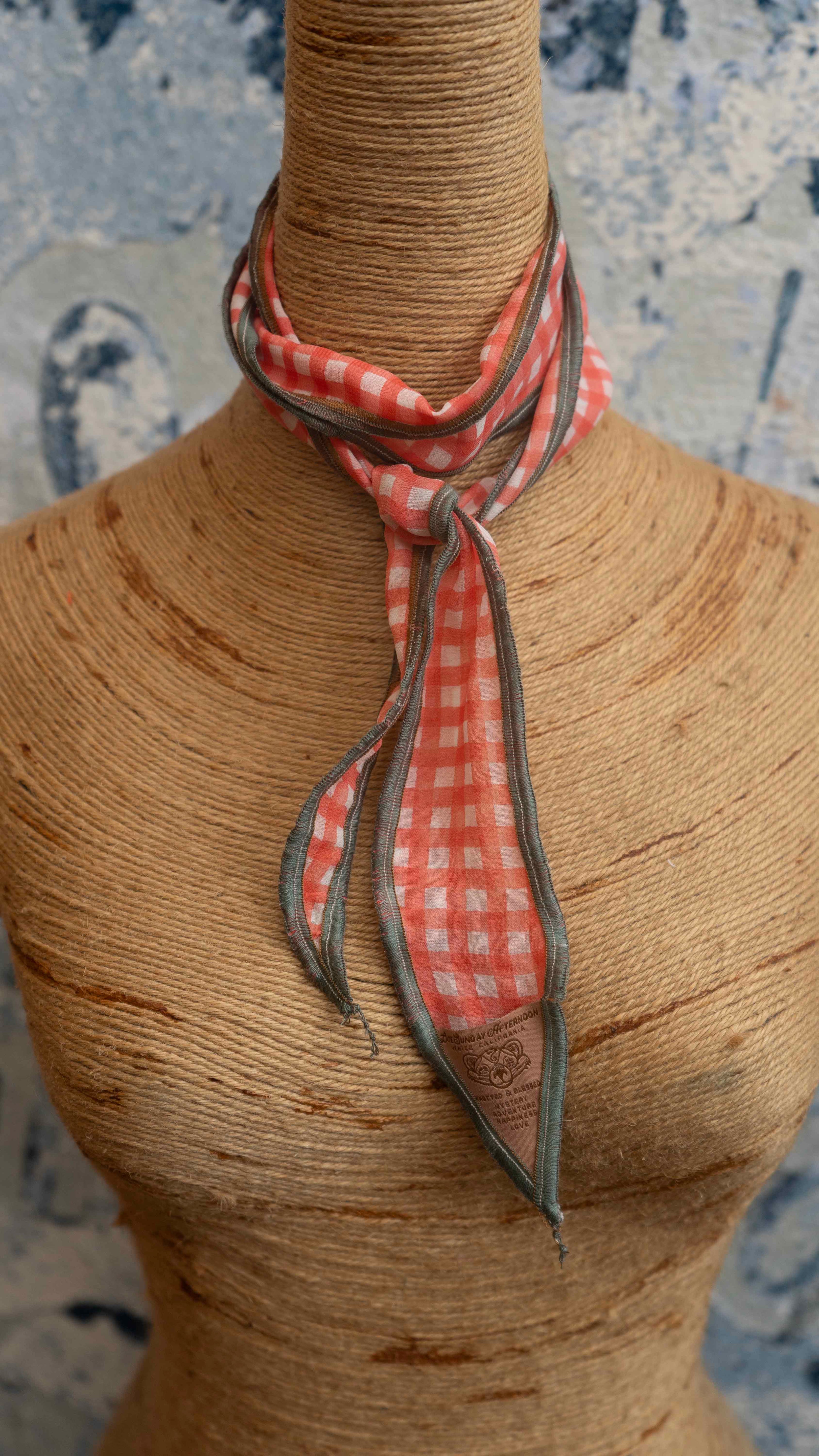 Gingham Summer Neck Scarf Late Sunday Afternoon Magazine & Factory