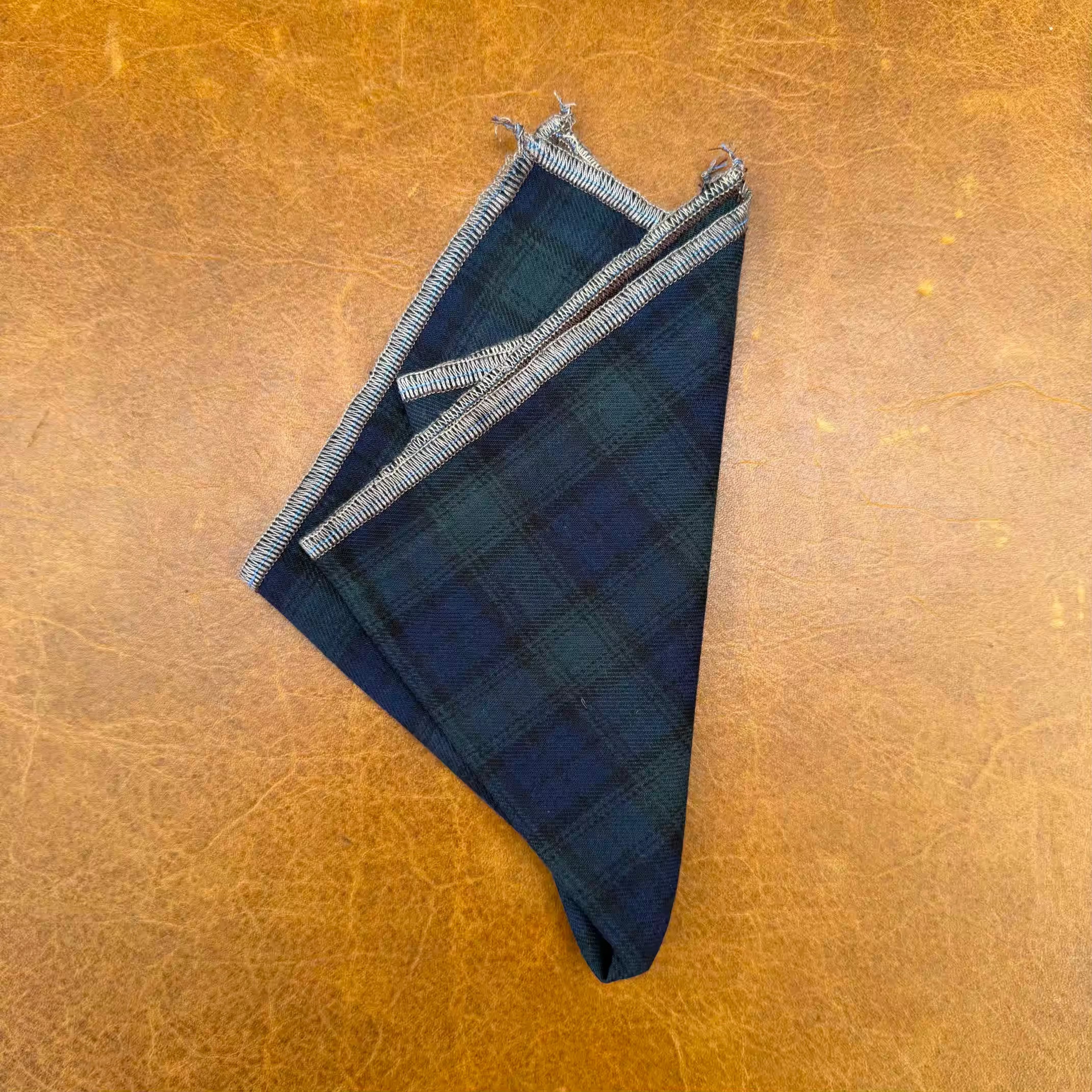 Tartan Snuggles Pocket Square Late Sunday Afternoon