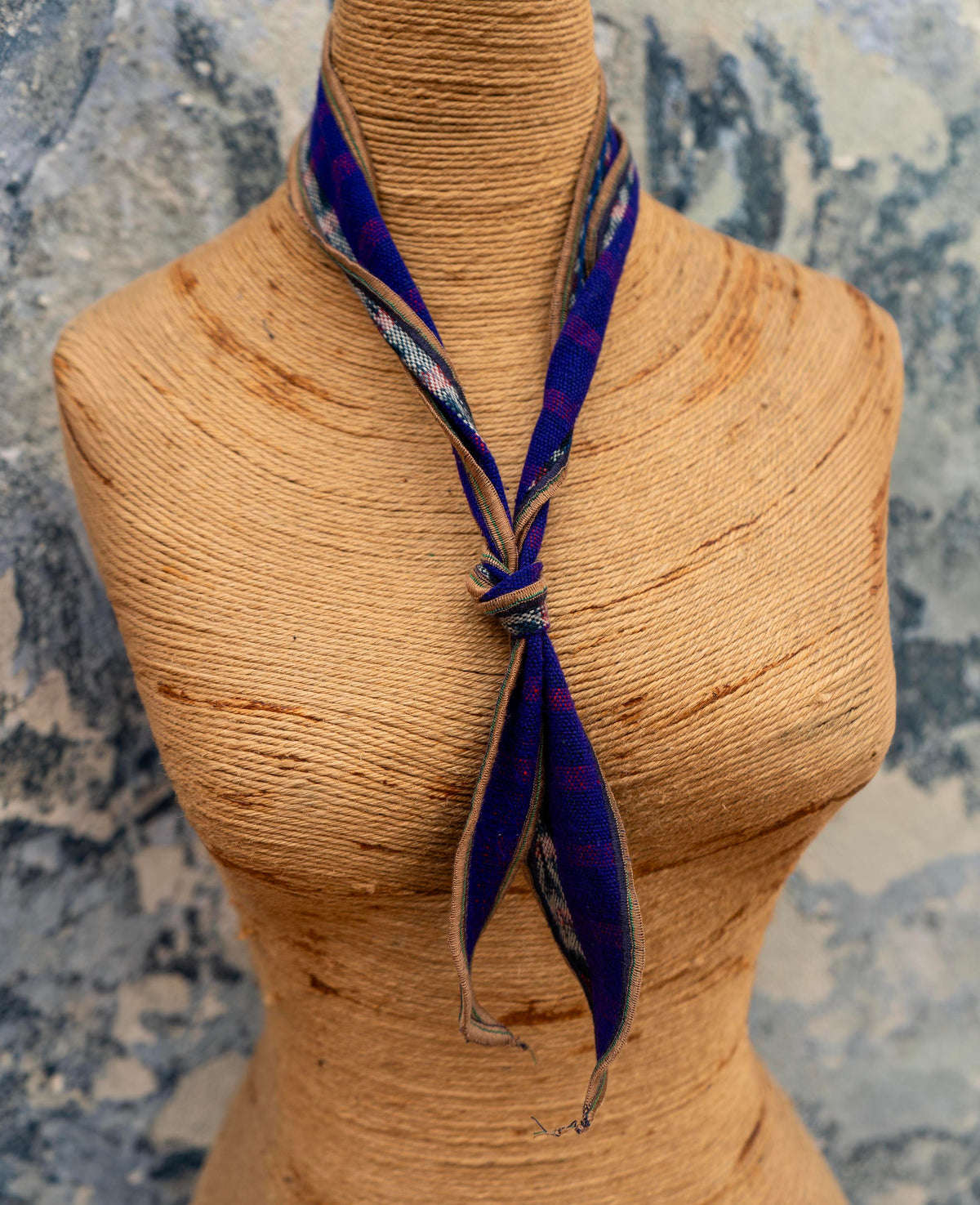 Jade Neck Scarf from the Matthew Ian Collection, a lightweight neck scarf in vintage fabric