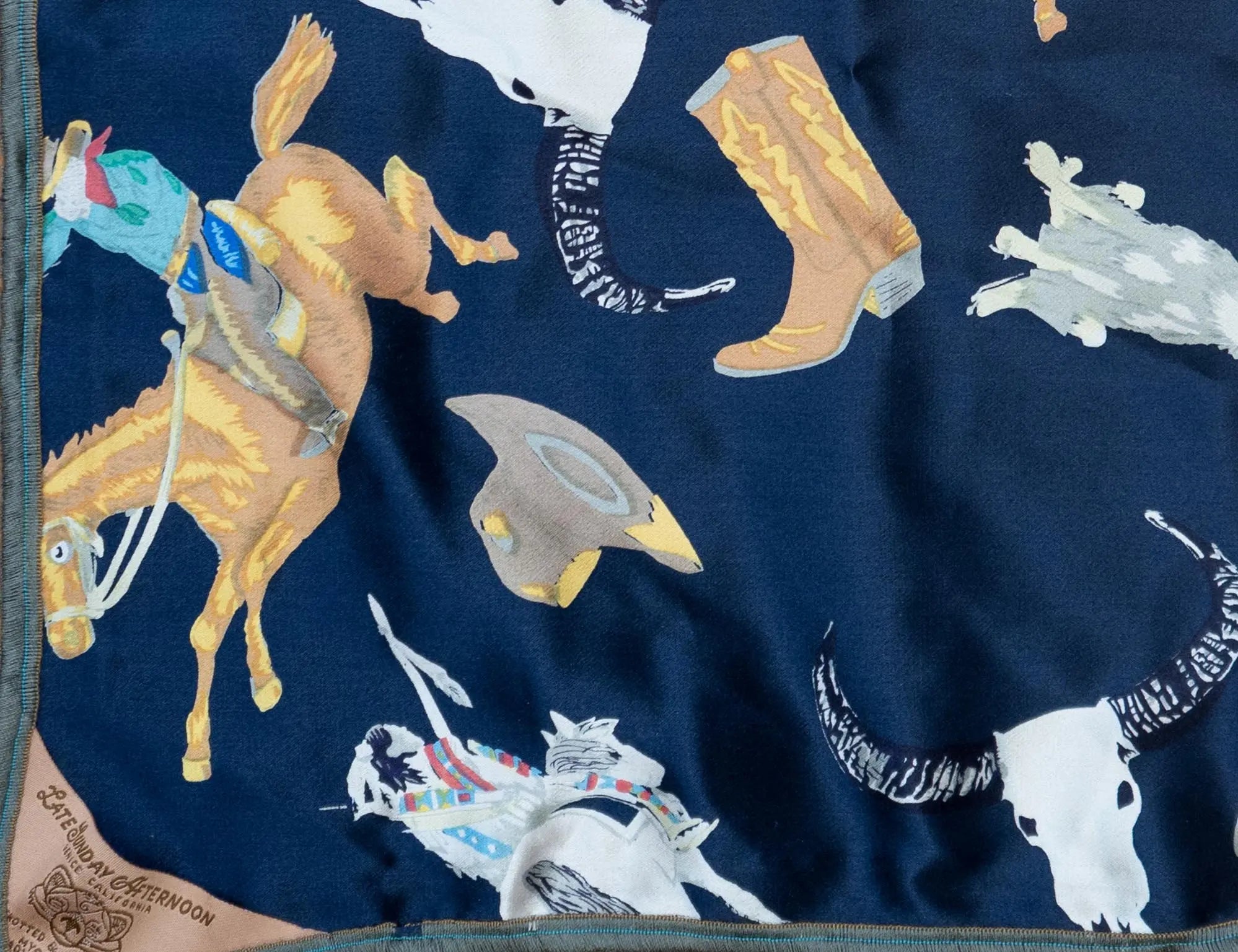 Western Stuff Pocket Square Late Sunday Afternoon