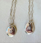 Silver Pendant with Paperclip chain Sunhawk Studio