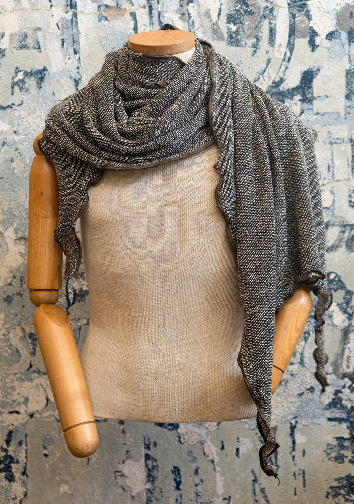 City Static Scarf draped elegantly over shoulders
