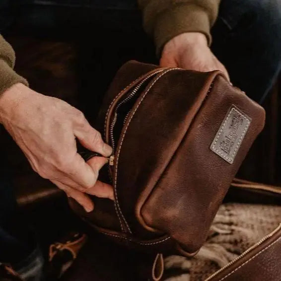 Leather Dopp Kit - USA Made - Late Sunday Afternoon