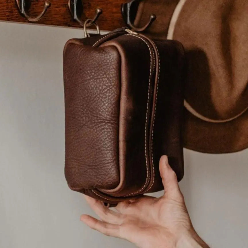 Leather Dopp Kit - USA Made - Late Sunday Afternoon