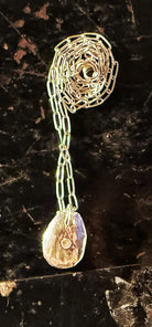 Silver Pendant with Paperclip chain Sunhawk Studio
