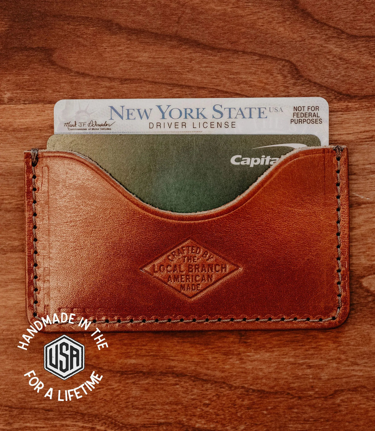 Leather Slip Wallet - USA Made - Late Sunday Afternoon