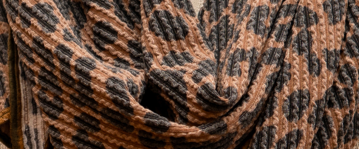 Mocha Leopard DNA Scarf