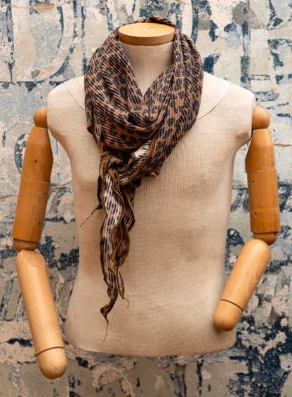 Mocha Leopard DNA Scarf
