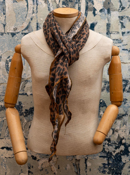Mocha Leopard DNA Scarf