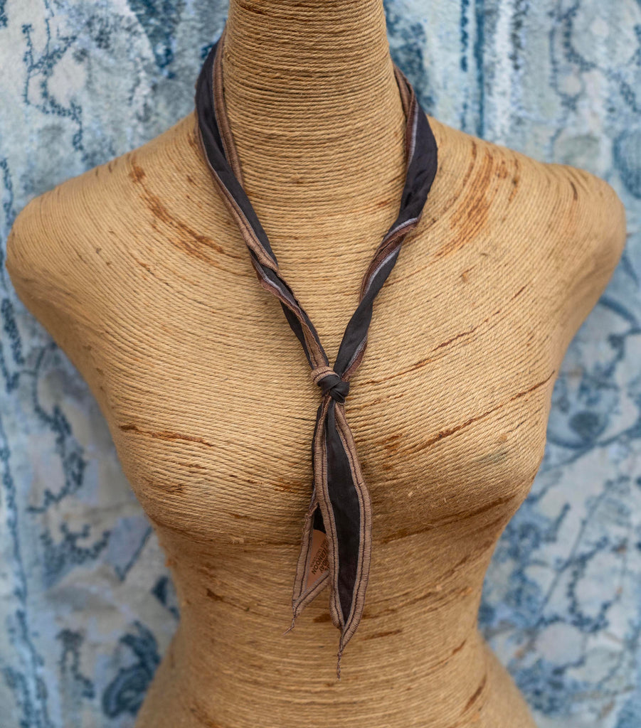 Montauk Neck Scarf draped elegantly over shoulders