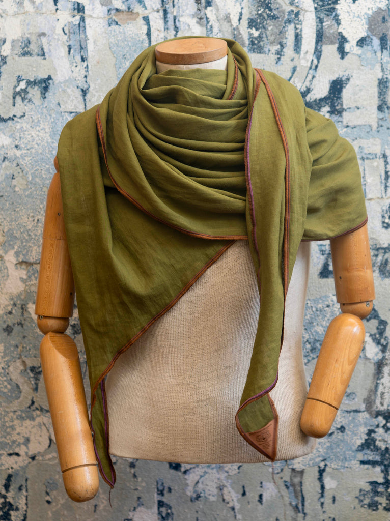 Olivewood Linen Scarf - Late Sunday Afternoon