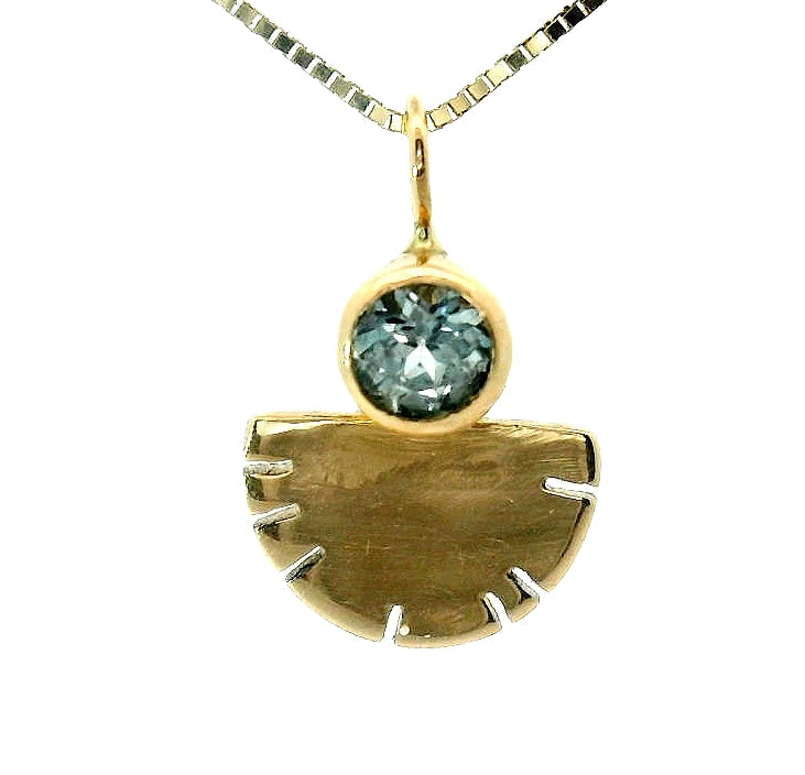 The Aquilla Necklace - Montana Sapphire Young in the Mountains