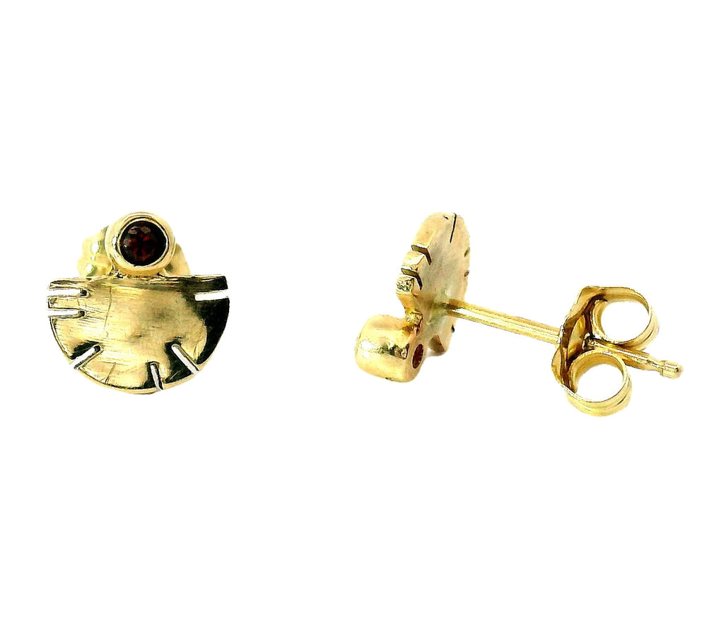 The Aquilla Studs - Red Orange California Sessartine Young in the Mountains