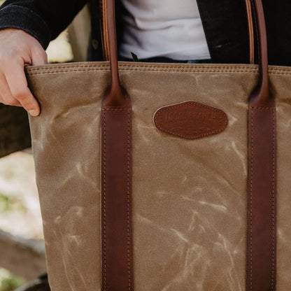 Voyager Waxed Canvas Tote - USA Made - Late Sunday Afternoon
